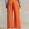 Orange Ralph Lauren Chino vidbensbyxor för kvinnor Orange Ralph Lauren Chino vidbensbyxor för kvinnor