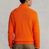 Orange Ralph Lauren Cotton tröja med kvarts dragkedja för män Orange Ralph Lauren Cotton tröja med kvarts dragkedja för män