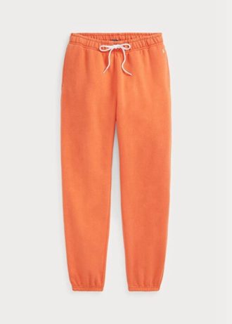 Orange Ralph Lauren fleecefriidrottsbyxor för kvinnor