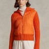 Orange Ralph Lauren Hybrid tratthalsjackor för kvinnor Orange Ralph Lauren Hybrid tratthalsjackor för kvinnor