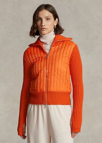 Orange Ralph Lauren Hybrid tratthalsjackor för kvinnor