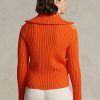 Orange Ralph Lauren Hybrid tratthalsjackor för kvinnor Orange Ralph Lauren Hybrid tratthalsjackor för kvinnor