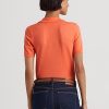 Orange Ralph Lauren Jersey-pikétröjor för kvinnor Orange Ralph Lauren Jersey-pikétröjor för kvinnor