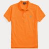 Orange Ralph Lauren Pikétröjor med mesh i klassisk passform för kvinnor Orange Ralph Lauren Pikétröjor med mesh i klassisk passform för kvinnor