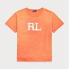 Orange Ralph Lauren Rl-tröja med logotyp för kvinnor Orange Ralph Lauren Rl-tröja med logotyp för kvinnor