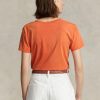 Orange Ralph Lauren Rl-tröja med logotyp för kvinnor Orange Ralph Lauren Rl-tröja med logotyp för kvinnor