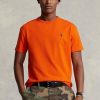Orange Ralph Lauren T-shirts med klassisk passform för män Orange Ralph Lauren T-shirts med klassisk passform för män