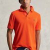 Orange Ralph Lauren The Iconic Mesh pikétröjor för män