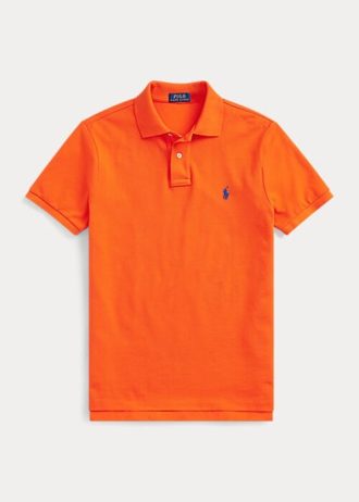 Orange Ralph Lauren The Iconic Mesh pikétröjor för män
