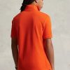 Orange Ralph Lauren The Iconic Mesh pikétröjor för män