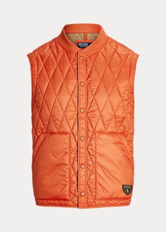 Orange Ralph Lauren vattenavvisande vadderad väst för män