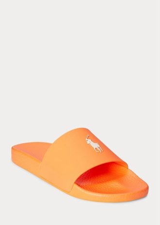 Orange/vit herr Ralph Lauren signatur ponnytofflor Orange/vit herr Ralph Lauren signatur ponnytofflor