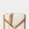 Parchment Cream Dam Ralph Lauren Polo ID Virkade Kuvert Kedja Crossbody-väskor