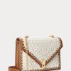 Parchment Cream Dam Ralph Lauren Polo ID Virkade Kuvert Kedja Crossbody-väskor