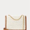 Parchment Cream Dam Ralph Lauren Polo ID Virkade Kuvert Kedja Crossbody-väskor