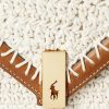 Parchment Cream Dam Ralph Lauren Polo ID Virkade Kuvert Kedja Crossbody-väskor