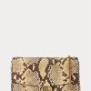Pergament dam Ralph Lauren Faux-Snakeskin Medium Adair Crossbody-väskor