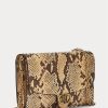 Pergament dam Ralph Lauren Faux-Snakeskin Medium Adair Crossbody-väskor