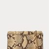 Pergament dam Ralph Lauren Faux-Snakeskin Medium Adair Crossbody-väskor