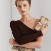 Pergament dam Ralph Lauren Faux-Snakeskin Medium Adair Crossbody-väskor