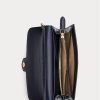 Raffinerad marin dam Ralph Lauren präglade läder Medium Adair Crossbody-väskor Raffinerad marin dam Ralph Lauren präglade läder Medium Adair Crossbody-väskor
