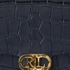 Raffinerad marin dam Ralph Lauren präglade läder Medium Adair Crossbody-väskor Raffinerad marin dam Ralph Lauren präglade läder Medium Adair Crossbody-väskor