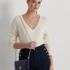 Raffinerad marin dam Ralph Lauren präglade läder Medium Adair Crossbody-väskor Raffinerad marin dam Ralph Lauren präglade läder Medium Adair Crossbody-väskor