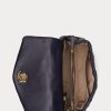 Raffinerad marin dam Ralph Lauren Quilted Läder Medium Farrah Satchel-väskor Raffinerad marin dam Ralph Lauren Quilted Läder Medium Farrah Satchel-väskor