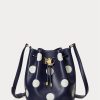 Raffinerad marinblå/vanilj dam Ralph Lauren Polka Dot Medium Andie handväska Raffinerad marinblå/vanilj dam Ralph Lauren Polka Dot Medium Andie handväska