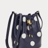 Raffinerad marinblå/vanilj dam Ralph Lauren Polka Dot Medium Andie handväska Raffinerad marinblå/vanilj dam Ralph Lauren Polka Dot Medium Andie handväska