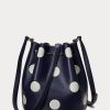 Raffinerad marinblå/vanilj dam Ralph Lauren Polka Dot Medium Andie handväska Raffinerad marinblå/vanilj dam Ralph Lauren Polka Dot Medium Andie handväska