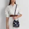 Raffinerad marinblå/vanilj dam Ralph Lauren Polka Dot Medium Andie handväska Raffinerad marinblå/vanilj dam Ralph Lauren Polka Dot Medium Andie handväska