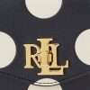 Raffinerad marinblå/vanilj dam Ralph Lauren prickiga små Tayler Crossbody-väskor
