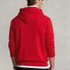 Röd Ralph Lauren Big Polo Crest Fleece Hoodie för män Röd Ralph Lauren Big Polo Crest Fleece Hoodie för män