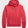 Röd Ralph Lauren dubbelstickad luvtröja för män Röd Ralph Lauren dubbelstickad luvtröja för män