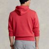Röd Ralph Lauren dubbelstickad luvtröja för män Röd Ralph Lauren dubbelstickad luvtröja för män