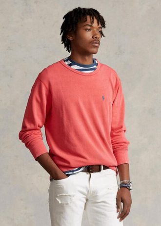 Röd Ralph Lauren Spa Terry Sweatshirt för män
