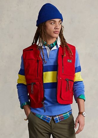 Röd Ralph Lauren vattenavvisande nyttoväst för män