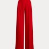 Röda Ralph Lauren Graciela Silk Shantung byxor för kvinnor Röda Ralph Lauren Graciela Silk Shantung byxor för kvinnor