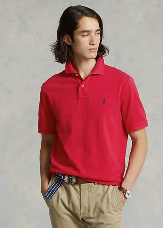 Röda Ralph Lauren The Iconic Mesh pikétröjor för män