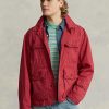 Röda Ralph Lauren Twill vadarjackor för män Röda Ralph Lauren Twill vadarjackor för män