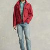 Röda Ralph Lauren Twill vadarjackor för män Röda Ralph Lauren Twill vadarjackor för män