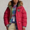 Röda Ralph Lauren vändbara dunparkajackor för män Röda Ralph Lauren vändbara dunparkajackor för män