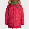 Röda Ralph Lauren vändbara dunparkajackor för män Röda Ralph Lauren vändbara dunparkajackor för män