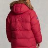 Röda Ralph Lauren vändbara dunparkajackor för män Röda Ralph Lauren vändbara dunparkajackor för män