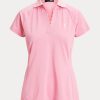 Rosa dam Ralph Lauren skräddarsydda pikétröjor med passform Rosa dam Ralph Lauren skräddarsydda pikétröjor med passform