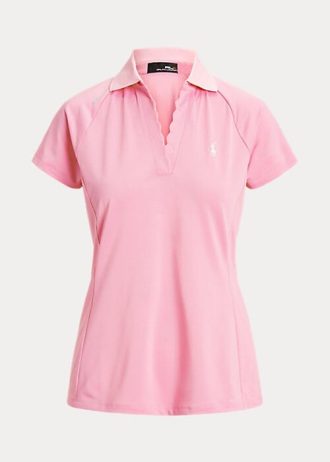 Rosa dam Ralph Lauren skräddarsydda pikétröjor med passform
