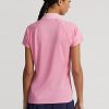 Rosa dam Ralph Lauren skräddarsydda pikétröjor med passform Rosa dam Ralph Lauren skräddarsydda pikétröjor med passform