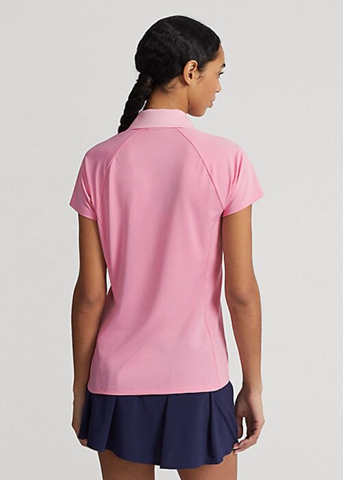 Rosa dam Ralph Lauren skräddarsydda pikétröjor med passform Rosa dam Ralph Lauren skräddarsydda pikétröjor med passform