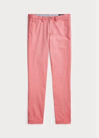 Rosa mäns Ralph Lauren Stretch Slim Fit Chino-byxor